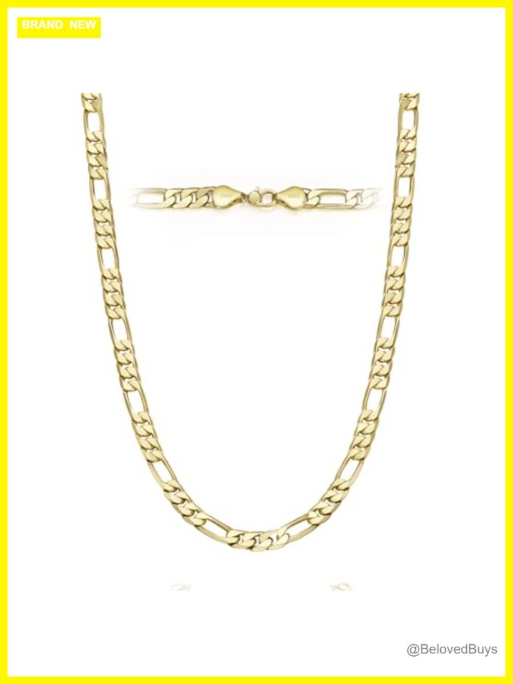 14k Gold Filled Figaro Chain Necklace 6mm Statement Unisex Gift